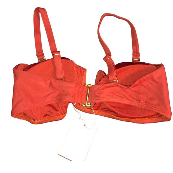 *Andie Swim Cartagena Bikini Bandeau Top Terracota Women's NEW - Picture 2 of 4